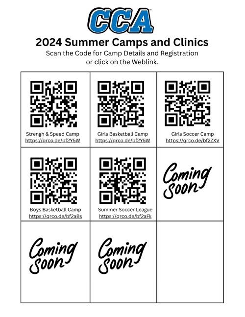 CCA Summer Camps and Clinics
